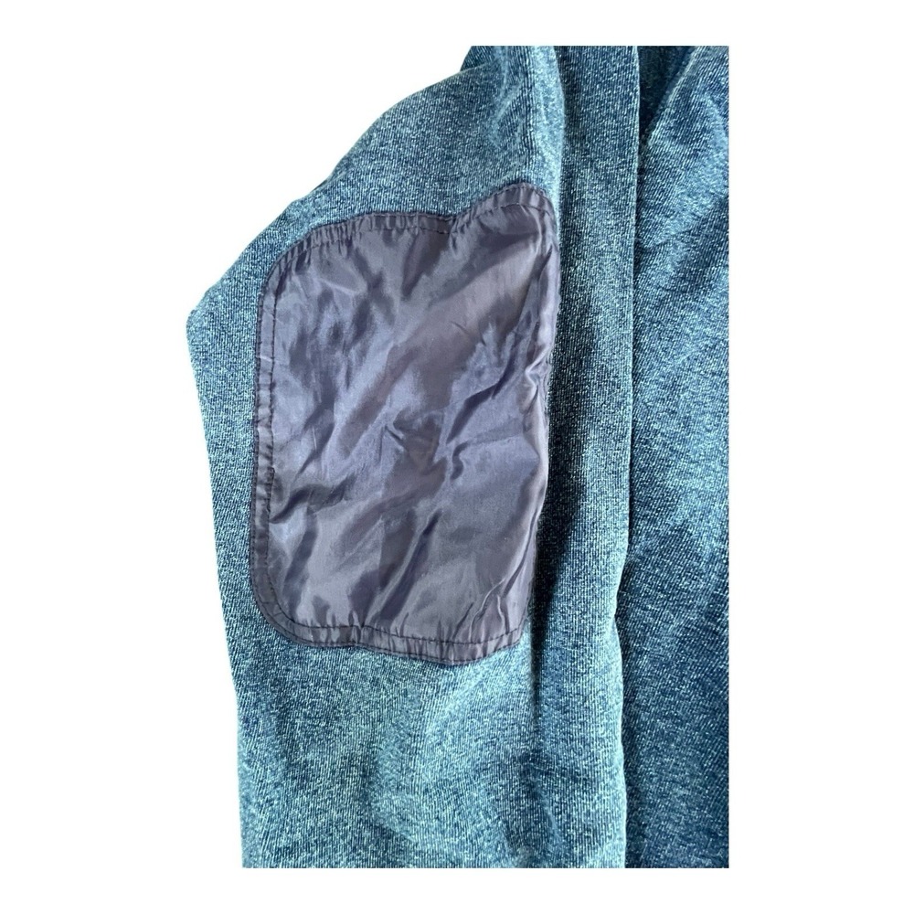Orvis Men's XL Blue Mock Neck quarter Zip Sweatshirt with Elbow Patches Logo - Picture 3 of 5